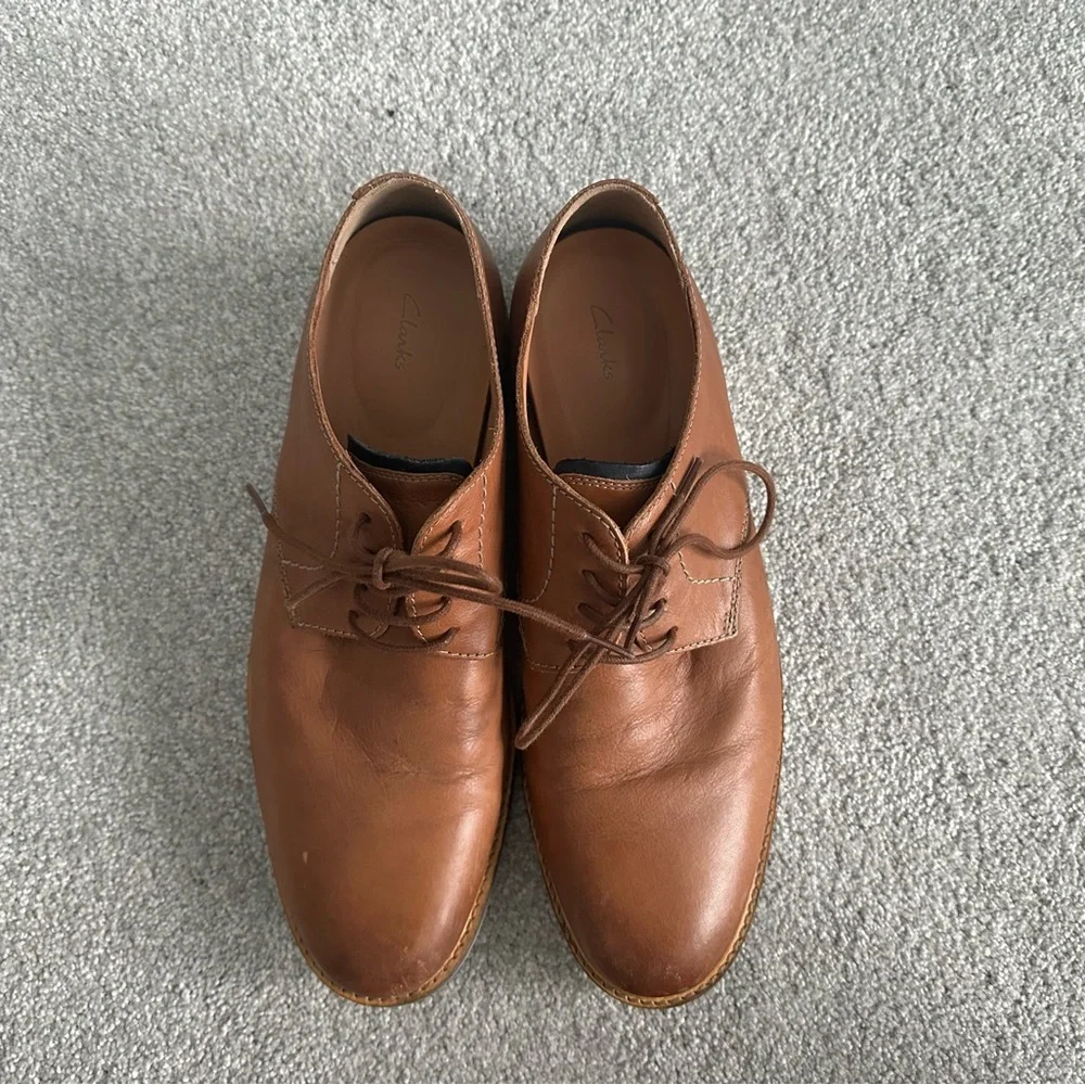 Clarks Atticus Lace Oxfords - Men's Shoes - Size 12 - Brown Dark Lace - Picture 3 of 7